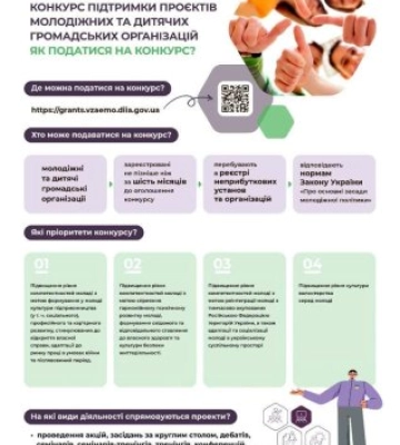 Закарпатська ОВА повідомляє про те що, Мінмолодьспорту оголошує конкурс