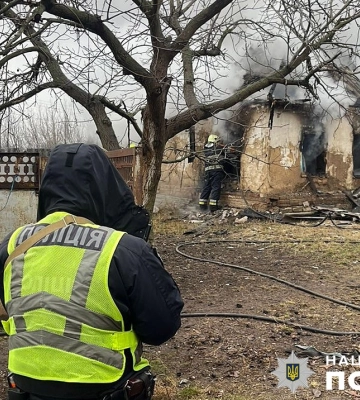 Поліція Полтавщини розпочала розслідування за фактом загибелі людини під час пожежі