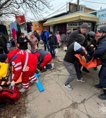 Вражеский БпЛА атаковал рынок в Никополе, есть раненые