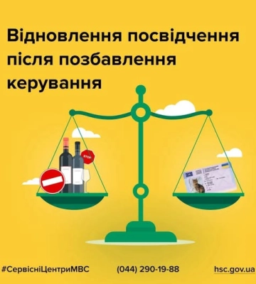 Як відновити посвідчення водія після позбавлення права керування транспортним засобом