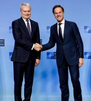 Генеральний секретар НАТО Марк Рютте подякував Литві за її потужну підтримку України