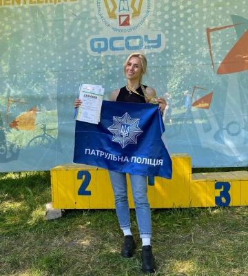 Волинська патрульна – майстер спорту України зі спортивного орієнтування 