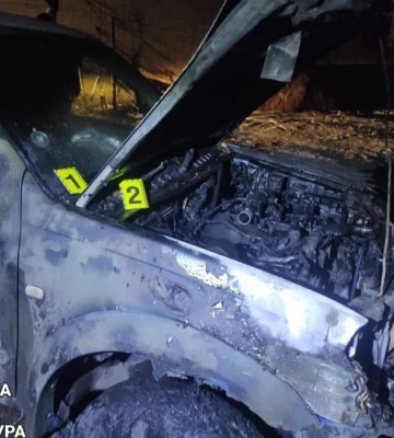 У Харкові затримали ймовірних паліїв військових авто, які залишали ‎«мітку» на місці злочину