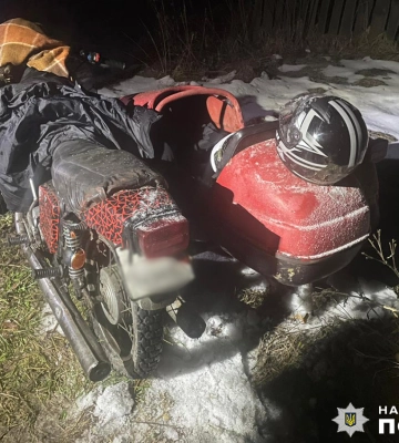 На Чернігівщині внаслідок ДТП за участю мотоцикла травмувалася його 14-річна пасажирка
