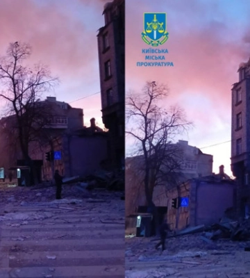Андрій Єрмак заявив, що росіяни свідомо цілилися по центру Києва в новорічну ніч