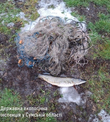 На Глухівщині на р. Есмань виявлено браконьєра