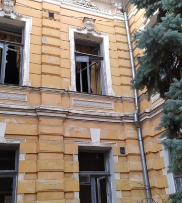 У центрі Києві постраждав Будинок письменників через російський удар 1 січня
