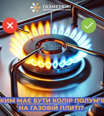 Якого кольору має бути полум'я на газовій плиті
