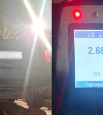 У Чернігові зупинили водія, у якого рівень алкоголю в крові перевищував норму у 13 разів