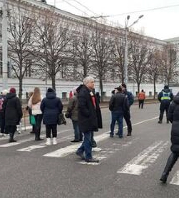 У центрі Полтави заблоковано рух через протест