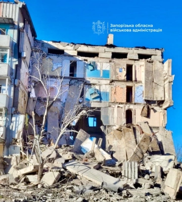 Упродовж доби армія РФ завдала 370 ударів по 10 населених пунктах Запорізької області