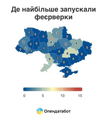 Одещина опинилася в трійці лідерів використання салютів