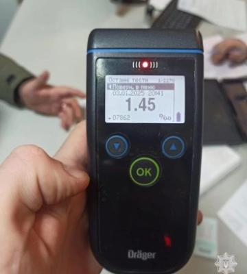 Патрульні поліцейські притягнули до відповідальності нетверезого водія-порушника