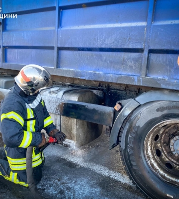 На Одещині горіла вантажівка 