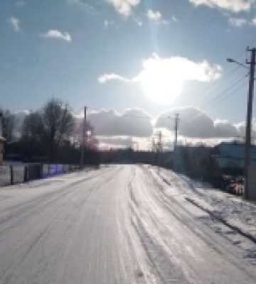 Морозний день у селі на Волині