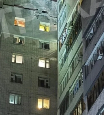 У Києві уламки БпЛА влучили у багатоповерхівку
