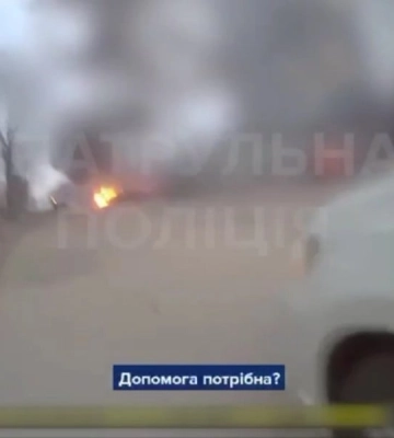 Первые минуты после авиаудара по Запорожью 8 января показала полиция