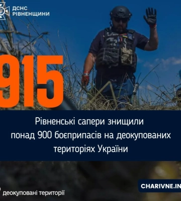 Понад 900 боєприпасів знищили рівненські сапери у 2024 році на деокупованих територіях