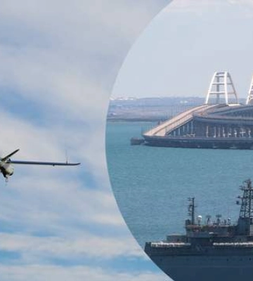 Військові об&#039;єкти росіян у Криму – під атакою дронів, окупанти перекрили Кримський міст
