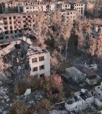 У Часовому Яру жодної вцілілої будівлі – відео з висоти пташиного польоту