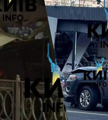 У Києві на Русанівці автівка влетіла у МАФ: що каже поліція