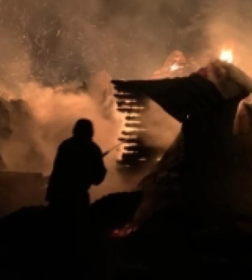 Було задіяно 4 пожежні автомобілі та 9 осіб особового складу: на Волині горіла господарська споруда