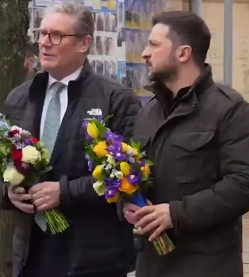 Зеленський із прем’єр-міністром Британії вшанували пам’ять полеглих захисників (відео)
