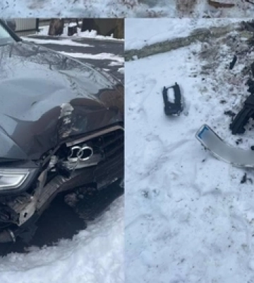 У Ковелі чоловік на Audi влупився у стовп і втік, його знайшли