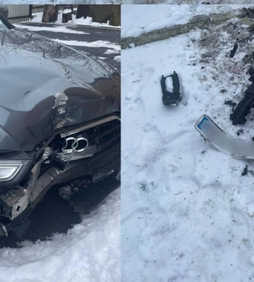 У Ковелі чоловік на Audi влупився у стовп і втік, його знайшли