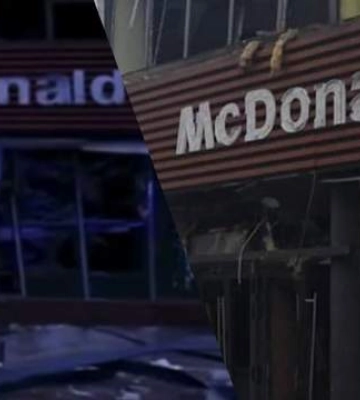 Під час удару по Києву постраждав McDonalds, який був першим в Україні