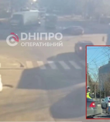 На Слобожанському проспекті у Дніпрі «ЗАЗ» влетів під грузовик: відео моменту ДТП