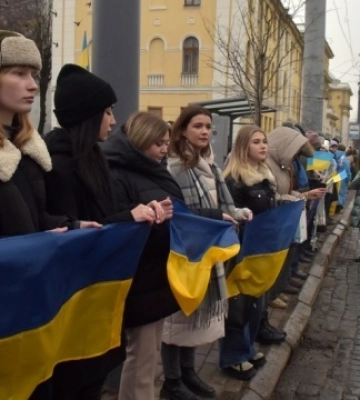 У Вінниці в День Соборності провели акцію «Живий ланцюг єднання»