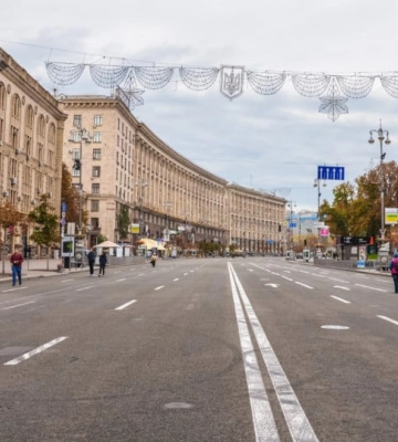 У Києві з 25 січня тимчасово обмежать рух транспорту на примиканні Хрещатика до Європейської площі