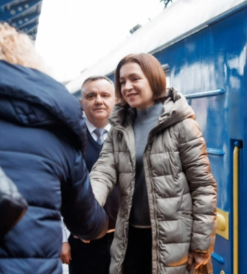 Президентка Молдови Мая Санду прибула до Києва, щоб обговорити з Володимиром Зеленським енергетику та безпекові питання