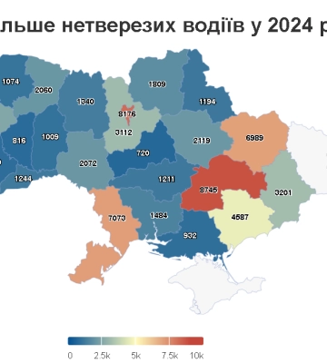 На Черкащині зафіксували найменше офіційно нетверезих водіїв