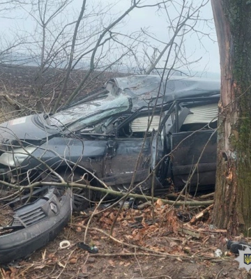 В’їхав у дерево на заокругленні дороги: в ДТП біля Умані постраждали четверо чоловіків