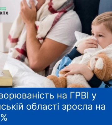 Захворюваність на ГРВІ у Сумській області зросла на 10,5%.