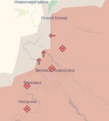 Сили оборони вийшли з південної частини Великої Новосілки, щоб уникнути оточення — ОСУВ Хортиця