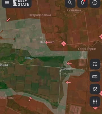 Росіяни просунулись біля Дачного та Андріївки на Донеччині, - DeepState