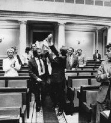 28 січня 1992 року Верховна Рада України офіційно затвердила Державний прапор України