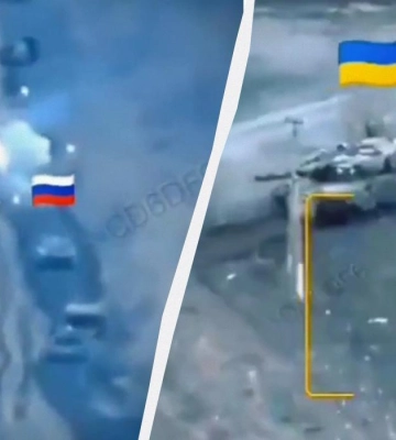 Под Покровском украинский Leopard &quot;размотал&quot; бронегруппу россиян