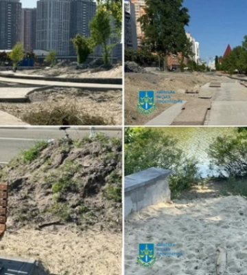 В Киеве разворовали 200 тыс грн во время ремонта парка в Дарницком районе