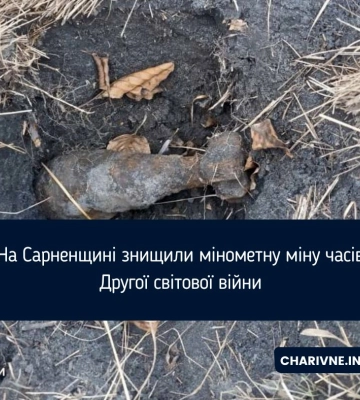 На Сарненщині знищили мінометну міну часів Другої світової війни