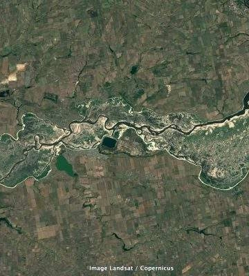 Google оновив супутникові знімки Каховської ГЕС