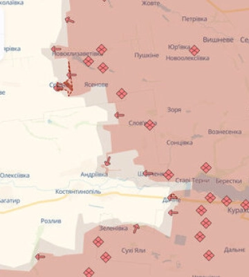 Росіяни просунулись у Дачному та ще двох населених пунктах на Донеччині, - DeepState. КАРТА