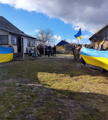 У Горохові освятили пам’ятні банери на честь полеглих військових
