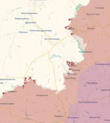 Ворог просунувся в Часовому Яру і не тільки: оновлена мапа DeepState