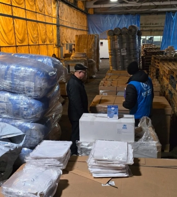 ООН передала Кіровоградщині гуманітарну допомогу для облаштування укриттів 