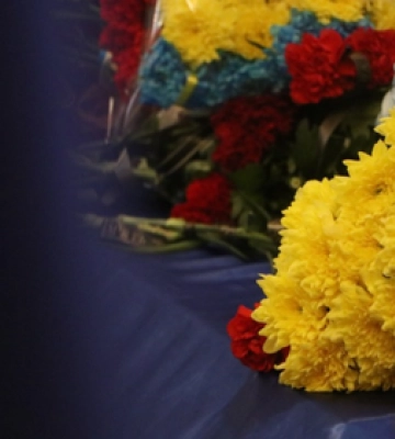 Полтава попрощалася із подружжям, яке загинуло від ракетного удару рф