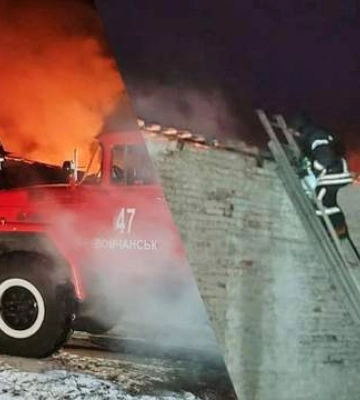 Через атаку БпЛА рятувальники на Харківщині п’ять годин намагалися загасити пожежу